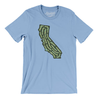 California Golf Course Men/Unisex T-Shirt-Baby Blue-Allegiant Goods Co. Vintage Sports Apparel