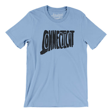 Connecticut State Shape Text Men/Unisex T-Shirt-Allegiant Goods Co. Vintage Sports Apparel