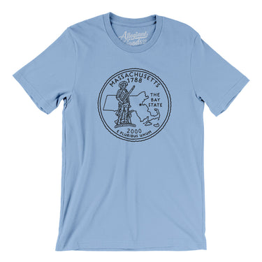 Massachusetts State Quarter Men/Unisex T-Shirt-Allegiant Goods Co. Vintage Sports Apparel