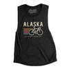Alaska Cycling Women's Flowey Scoopneck Muscle Tank-Black Slub-Allegiant Goods Co. Vintage Sports Apparel