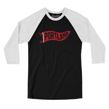 Portland Pennant Men/Unisex Raglan 3/4 Sleeve T-Shirt-Allegiant Goods Co. Vintage Sports Apparel