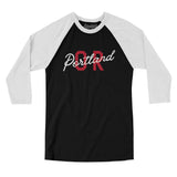 Portland Or Overprinted Men/Unisex Raglan 3/4 Sleeve T-Shirt-Allegiant Goods Co. Vintage Sports Apparel