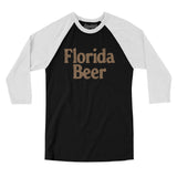 Florida Beer Men/Unisex Raglan 3/4 Sleeve T-Shirt-Allegiant Goods Co. Vintage Sports Apparel