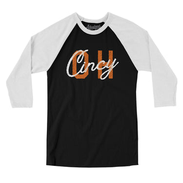 Cincy Oh Overprinted Men/Unisex Raglan 3/4 Sleeve T-Shirt-Allegiant Goods Co. Vintage Sports Apparel