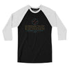 Schenectady Electricians Men/Unisex Raglan 3/4 Sleeve T-Shirt-Black with White-Allegiant Goods Co. Vintage Sports Apparel