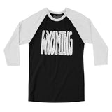 Wyoming State Shape Text Men/Unisex Raglan 3/4 Sleeve T-Shirt-Allegiant Goods Co. Vintage Sports Apparel