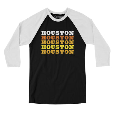 Houston Repeat Men/Unisex Raglan 3/4 Sleeve T-Shirt-Allegiant Goods Co. Vintage Sports Apparel