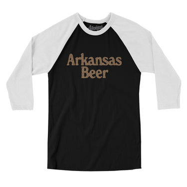 Arkansas Beer Men/Unisex Raglan 3/4 Sleeve T-Shirt-Allegiant Goods Co. Vintage Sports Apparel