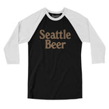 Seattle Beer Men/Unisex Raglan 3/4 Sleeve T-Shirt-Allegiant Goods Co. Vintage Sports Apparel