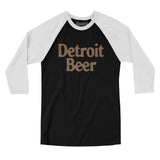 Detroit Beer Men/Unisex Raglan 3/4 Sleeve T-Shirt-Allegiant Goods Co. Vintage Sports Apparel