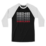Portland Repeat Men/Unisex Raglan 3/4 Sleeve T-Shirt-Allegiant Goods Co. Vintage Sports Apparel
