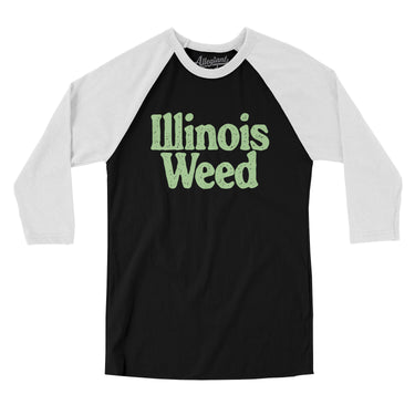 Illinois Weed Men/Unisex Raglan 3/4 Sleeve T-Shirt-Allegiant Goods Co. Vintage Sports Apparel