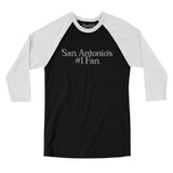 San Antonio's Number 1 Fan Men/Unisex Raglan 3/4 Sleeve T-Shirt-Allegiant Goods Co. Vintage Sports Apparel