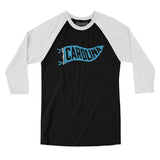 Carolina Pennant Men/Unisex Raglan 3/4 Sleeve T-Shirt-Allegiant Goods Co. Vintage Sports Apparel