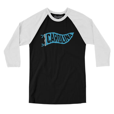 Carolina Pennant Men/Unisex Raglan 3/4 Sleeve T-Shirt-Allegiant Goods Co. Vintage Sports Apparel