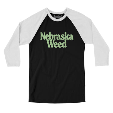 Nebraska Weed Men/Unisex Raglan 3/4 Sleeve T-Shirt-Allegiant Goods Co. Vintage Sports Apparel