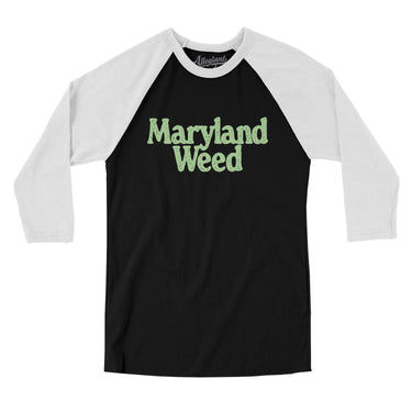 Maryland Weed Men/Unisex Raglan 3/4 Sleeve T-Shirt-Allegiant Goods Co. Vintage Sports Apparel