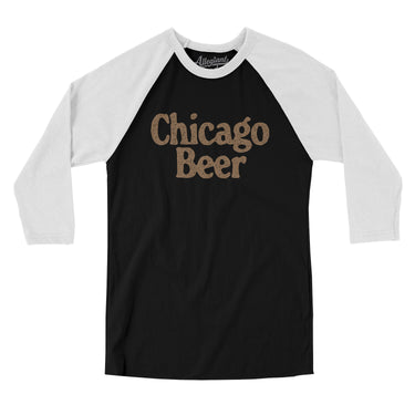 Chicago Beer Men/Unisex Raglan 3/4 Sleeve T-Shirt-Allegiant Goods Co. Vintage Sports Apparel