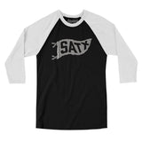 Satx Pennant Men/Unisex Raglan 3/4 Sleeve T-Shirt-Allegiant Goods Co. Vintage Sports Apparel