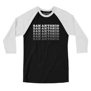San Antonio Repeat Men/Unisex Raglan 3/4 Sleeve T-Shirt-Allegiant Goods Co. Vintage Sports Apparel