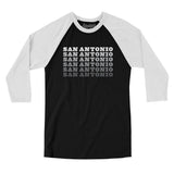 San Antonio Repeat Men/Unisex Raglan 3/4 Sleeve T-Shirt-Allegiant Goods Co. Vintage Sports Apparel