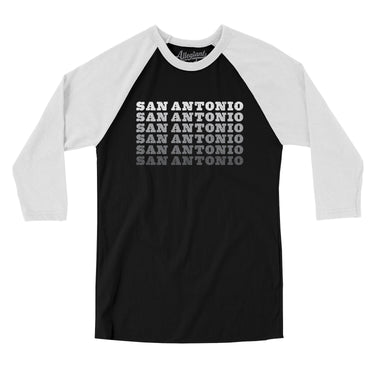 San Antonio Repeat Men/Unisex Raglan 3/4 Sleeve T-Shirt-Allegiant Goods Co. Vintage Sports Apparel