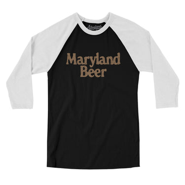 Maryland Beer Men/Unisex Raglan 3/4 Sleeve T-Shirt-Allegiant Goods Co. Vintage Sports Apparel