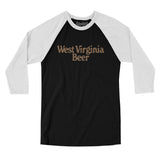 West Virginia Beer Men/Unisex Raglan 3/4 Sleeve T-Shirt-Allegiant Goods Co. Vintage Sports Apparel