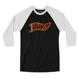 Anaheim Pennant Men/Unisex Raglan 3/4 Sleeve T-Shirt-Allegiant Goods Co. Vintage Sports Apparel