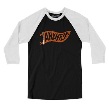 Anaheim Pennant Men/Unisex Raglan 3/4 Sleeve T-Shirt-Allegiant Goods Co. Vintage Sports Apparel
