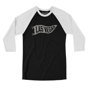 Las Vegas Pennant Men/Unisex Raglan 3/4 Sleeve T-Shirt-Allegiant Goods Co. Vintage Sports Apparel