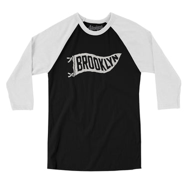 Brooklyn Pennant Men/Unisex Raglan 3/4 Sleeve T-Shirt-Allegiant Goods Co. Vintage Sports Apparel