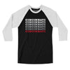 Cincinnati Repeat Men/Unisex Raglan 3/4 Sleeve T-Shirt-Black with White-Allegiant Goods Co. Vintage Sports Apparel