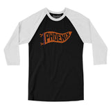 Phoenix Pennant Men/Unisex Raglan 3/4 Sleeve T-Shirt-Allegiant Goods Co. Vintage Sports Apparel