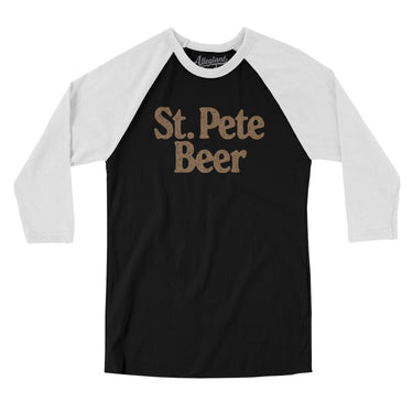 St. Pete Beer Men/Unisex Raglan 3/4 Sleeve T-Shirt-Allegiant Goods Co. Vintage Sports Apparel