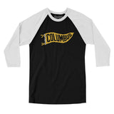 Columbus Pennant Men/Unisex Raglan 3/4 Sleeve T-Shirt-Allegiant Goods Co. Vintage Sports Apparel