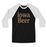 Iowa Beer Men/Unisex Raglan 3/4 Sleeve T-Shirt-Allegiant Goods Co. Vintage Sports Apparel