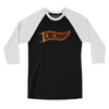 Cincinnati Pennant Men/Unisex Raglan 3/4 Sleeve T-Shirt-Black with White-Allegiant Goods Co. Vintage Sports Apparel