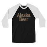 Alaska Beer Men/Unisex Raglan 3/4 Sleeve T-Shirt-Allegiant Goods Co. Vintage Sports Apparel