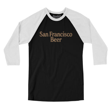 San Francisco Beer Men/Unisex Raglan 3/4 Sleeve T-Shirt-Allegiant Goods Co. Vintage Sports Apparel