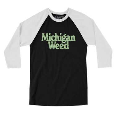 Michigan Weed Men/Unisex Raglan 3/4 Sleeve T-Shirt-Allegiant Goods Co. Vintage Sports Apparel