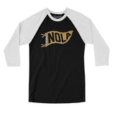 Nola Pennant Men/Unisex Raglan 3/4 Sleeve T-Shirt-Allegiant Goods Co. Vintage Sports Apparel
