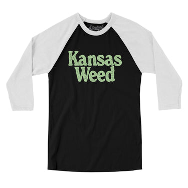 Kansas Weed Men/Unisex Raglan 3/4 Sleeve T-Shirt-Allegiant Goods Co. Vintage Sports Apparel