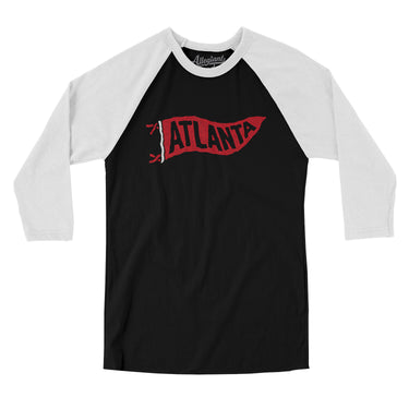 Atlanta Pennant Men/Unisex Raglan 3/4 Sleeve T-Shirt-Allegiant Goods Co. Vintage Sports Apparel