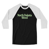 North Dakota Weed Men/Unisex Raglan 3/4 Sleeve T-Shirt-Allegiant Goods Co. Vintage Sports Apparel