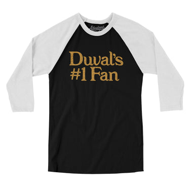Duval's Number 1 Fan Men/Unisex Raglan 3/4 Sleeve T-Shirt-Allegiant Goods Co. Vintage Sports Apparel