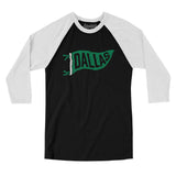 Dallas Pennant Men/Unisex Raglan 3/4 Sleeve T-Shirt-Allegiant Goods Co. Vintage Sports Apparel