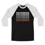Baltimore Repeat Men/Unisex Raglan 3/4 Sleeve T-Shirt-Allegiant Goods Co. Vintage Sports Apparel