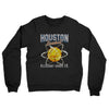 Houston Baseball Throwback Mascot Midweight French Terry Crewneck Sweatshirt-Black-Allegiant Goods Co. Vintage Sports Apparel