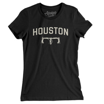 Houston Cycling Women's T-Shirt-Black-Allegiant Goods Co. Vintage Sports Apparel